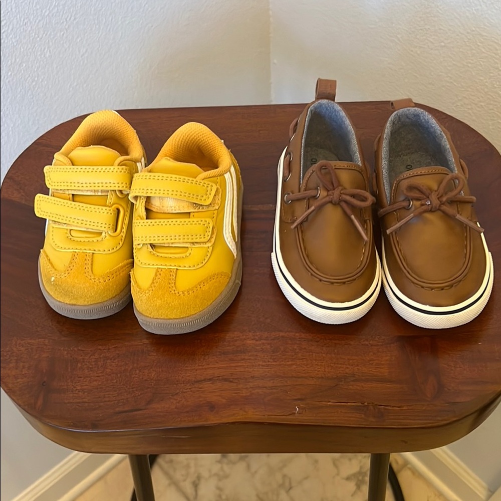 Yellow and Brown Todfler  Sneakers